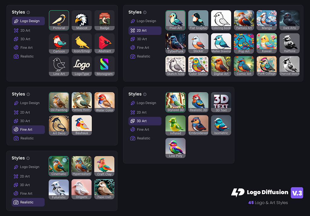 screenshot of Logo Diffusion